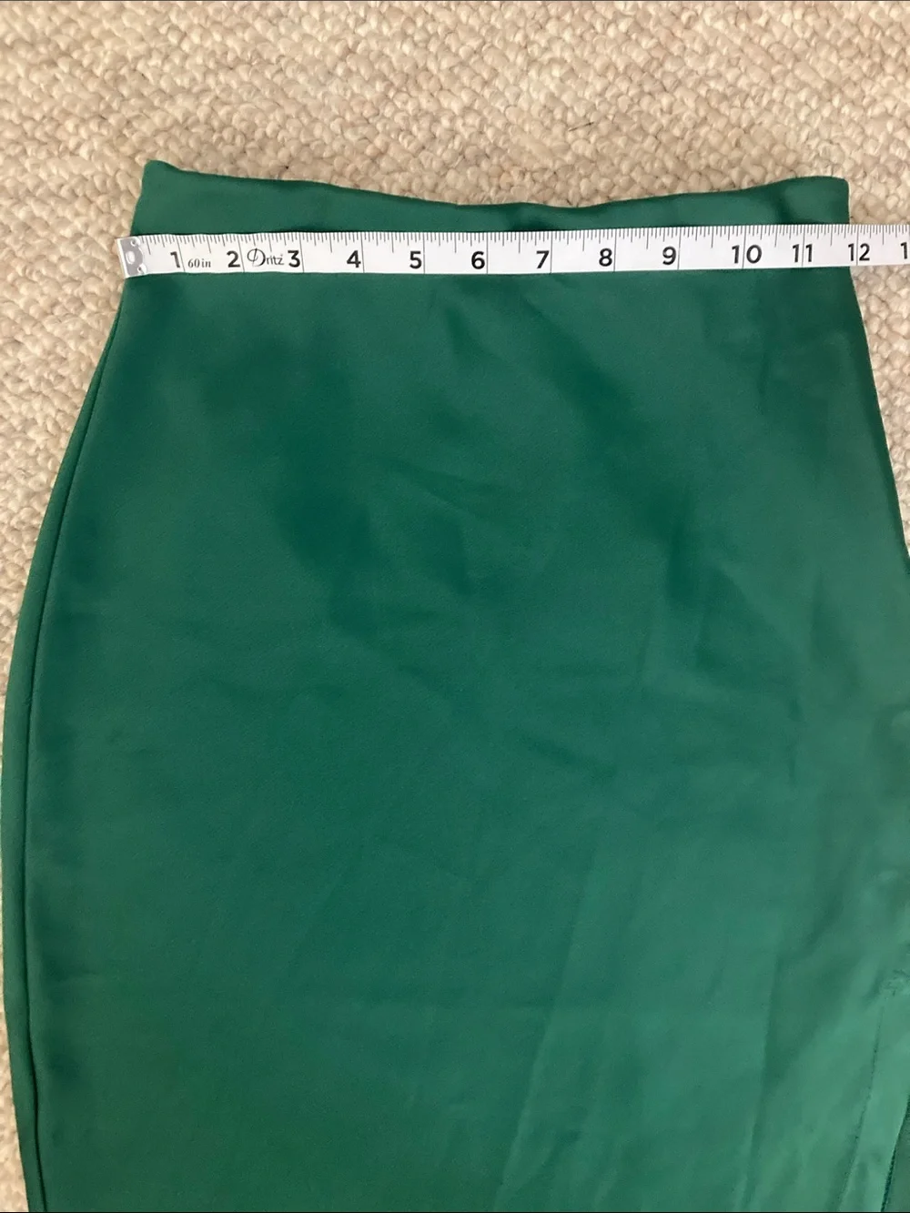 Urban Outfitters Green Satin Midi Pencil Skirt XS